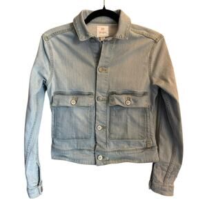 LuLaRoe Women’s XXS Jean Jacket Light Wash Stretch Denim Button Front